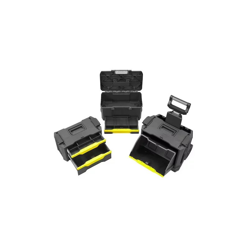 Stanley Servante Stanley Modulo 3 en 1 avec boîte Touchlatch à tiroir 55,6L Kobleo Stanley Servante Stanley Modulo 3 en 1 avec boîte Touchlatch à tiroir 55,6L Kobleo