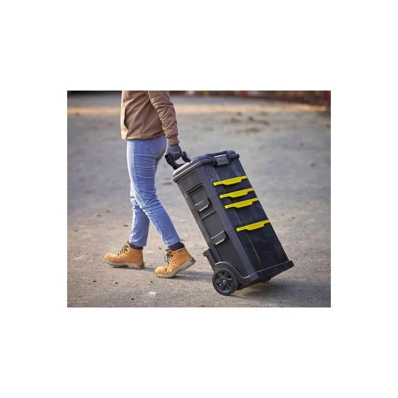 Stanley Servante Stanley Modulo 3 en 1 avec boîte Touchlatch à tiroir 55,6L Kobleo Stanley Servante Stanley Modulo 3 en 1 avec boîte Touchlatch à tiroir 55,6L Kobleo