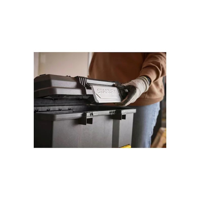 Stanley Servante Stanley Modulo 3 en 1 avec boîte Touchlatch à tiroir 55,6L Kobleo Stanley Servante Stanley Modulo 3 en 1 avec boîte Touchlatch à tiroir 55,6L Kobleo