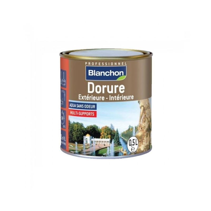 Blanchon Peinture métallisée Blanchon Dorure Ext-Int or riche 0,5l Kobleo