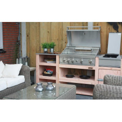 Grandhall Cuisine extérieure acier inoxydable gaz 168kW surface cuisson 80x45cm  Kobleo
