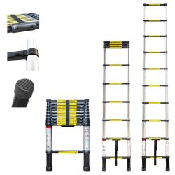 Hoström Echelle telescopique 2,9m TELESCOO10, Garantie 5 ans, Hostrom Kobleo