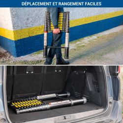 Hoström Telescoo15, échelle télescopique basique 15 marches Kobleo