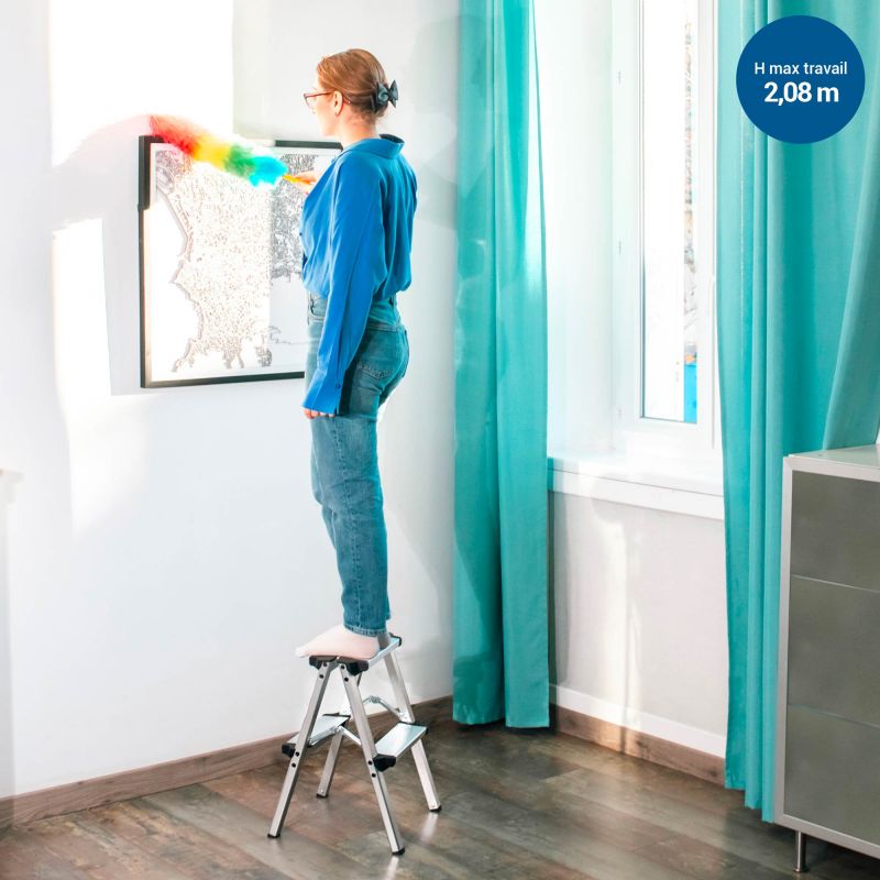 Hoström Homilix2, Escabeau en alu, 2 marches Kobleo