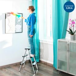 Hoström Escabeau marche pied 3 marches HOMILIX3, H max travail 2,34m, Hostrom Kobleo