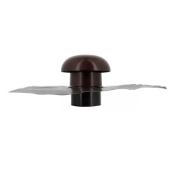Nicoll Chapeau ventilation Nicoll CDT10 col etanch 40x33mm D100mm marron Kobleo