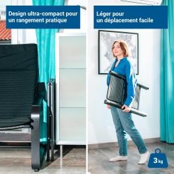 Hoström Escabeau 2 marches FOLDPACT2, Garantie 5 ans, Hostrom Kobleo