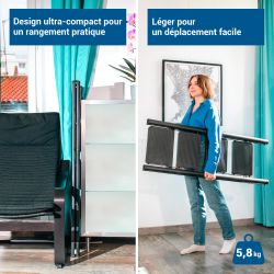 Hoström Escabeau 4 marches FOLDPACT4, Garantie 5 ans, Hostrom Kobleo