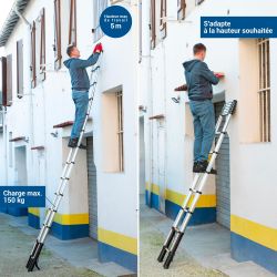 Hoström Telescoo14, échelle télescopique basique 14 marches Kobleo