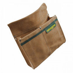 Leborgne Porte outils Leborgne double poche en croute de cuir Kobleo