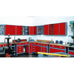 Kupper Armoire murale 1 porte 2 étagères L40cm rouge Kupper Kobleo Kupper Armoire murale 1 porte 2 étagères L40cm rouge Kupper Kobleo