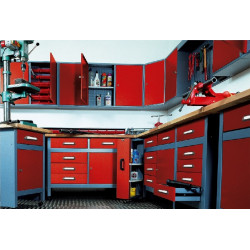Kupper Armoire murale 1 porte 2 étagères L40cm rouge Kupper Kobleo Kupper Armoire murale 1 porte 2 étagères L40cm rouge Kupper Kobleo