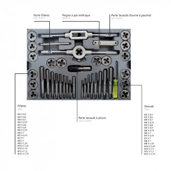 Fartools Coffret de tarauds et filières Fartools CTF 40 40 pièces Kobleo