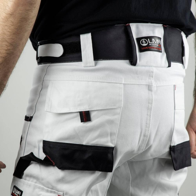 Pantalon de peintre LMA AEROSOL taille 38 blanc/gris nuit Kobleo Pantalon de peintre LMA AEROSOL taille 38 blanc/gris nuit Kobleo