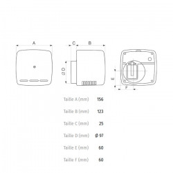 Vortice Ventilateur centrifuge Vortice ARIETT LL salle de bain 70m3/h blanc Kobleo