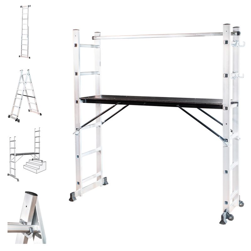 Hoström Echafaudage roulant SCAFFOLDAX2X6, H max Travail 4,46m, Hostrom Kobleo Hoström Echafaudage roulant SCAFFOLDAX2X6, H max Travail 4,46m, Hostrom Kobleo