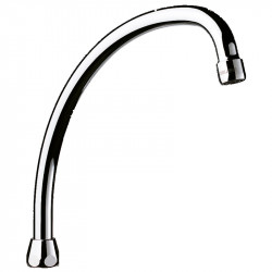 Delabie Bec universel col de cygne Delabie F3/4" orientable 150mm chromé Kobleo