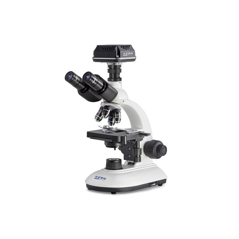 Kern sohn Set de microscope OBE 104C825 trinoculaire 4x/10x/40x et caméra Kern Kobleo