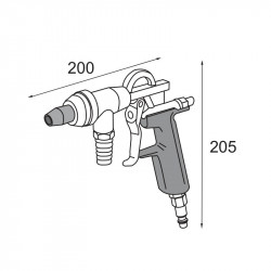 Lacme Pistolet de sablage pro à tuyau Lacme calibre 0,1-0,2 pression 5-6bar Kobleo