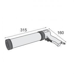Lacme Pistolet à extruder Lacmé spécial cartouches 310ml Kobleo