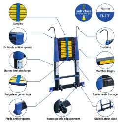 Hoström Echelle téléscopique Telescova14+ Kobleo