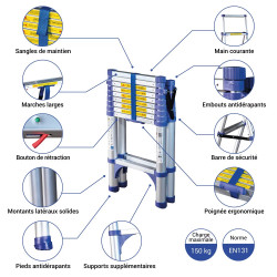 Hoström Escabeau télescopique Extendact10 Kobleo