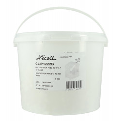 Nicoll 100 Colliers de fixation Nicoll COLLCLIP® en PVC blanc Kobleo