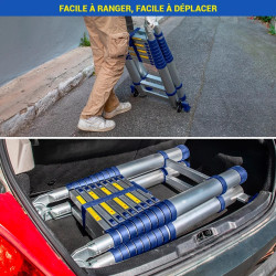 Hoström Échelle télescopique Stempakt 6,2m, hauteur travail max 7,1m Hostrom Kobleo