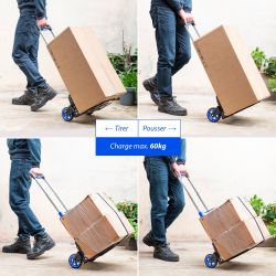 Hoström Diable pliant Aluminium, Charge Max. 60kg, Hostrom Kobleo