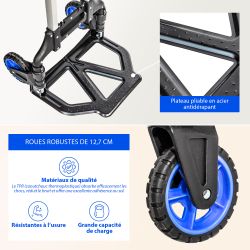 Hoström Diable pliant Aluminium, Charge Max. 60kg, Hostrom Kobleo