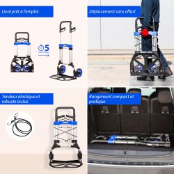 Hoström Diable pliant Aluminium, Charge Max. 200kg, Hostrom Kobleo