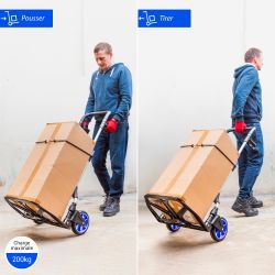 Hoström Diable pliant Aluminium, Charge Max. 200kg, Hostrom Kobleo