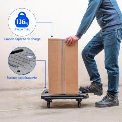 Hoström Plateau roulant pliant, Charge Max. 136kg, Hostrom Kobleo