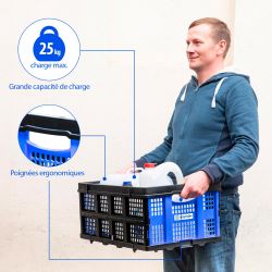 Hoström Caisse rangement Pliable 56x41x27cm, XXL, HOSTRÖM Kobleo