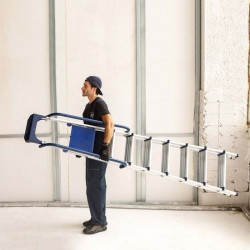 Hoström Escabeau 8 marches SECURE pro alu sécurisé plateforme 182cm Hostrom Kobleo