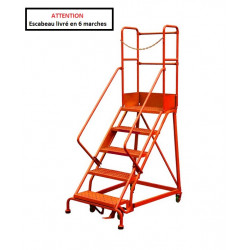 Stockman Escabeau de sécurité immobilisation automatique 6 marches RLC356 Stockman Kobleo