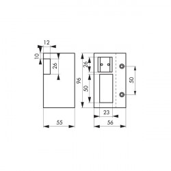 Thirard Gâche à commande électrique pour serrure horizontale Thirard Kobleo