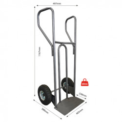 Stockman Diable acier Stockman DVPF2-RG tablier incurvé 250kg roues gonflables Kobleo