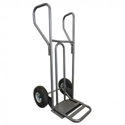 Stockman Diable acier DVPF2-RG-BR 250kg roues gonfables et bavette rabattable Kobleo Stockman Diable acier DVPF2-RG-BR 250kg roues gonfables et bavette rabattable Kobleo
