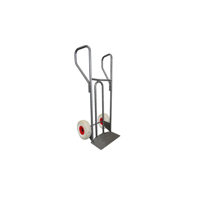 Stockman Diable acier DVPF2-RINC incurvé poignée fermée 250kg roues increvables Kobleo Stockman Diable acier DVPF2-RINC incurvé poignée fermée 250kg roues increvables Kobleo