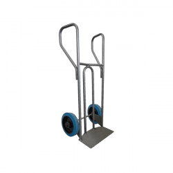 Stockman Diable DVPF2-RSB incurvé poignée fermée 250kg roues caoutchouc bleu Kobleo