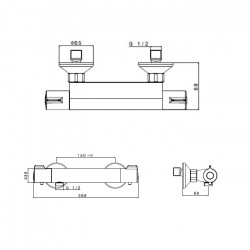 Thermador Mitigeur douche Thermador THU50 chromé NF thermostatique poignée ABS Kobleo