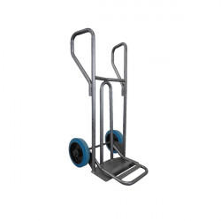 Stockman Diable DVPF400-RSB-BR 400kg roues caoutchouc bleu bavette rabattable Kobleo