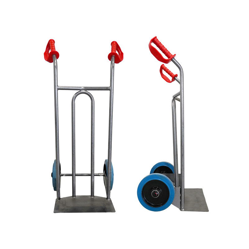 Stockman Diable DVPO-RSB incurvé poignée ouverte 250kg roues caoutchouc bleu Kobleo Stockman Diable DVPO-RSB incurvé poignée ouverte 250kg roues caoutchouc bleu Kobleo