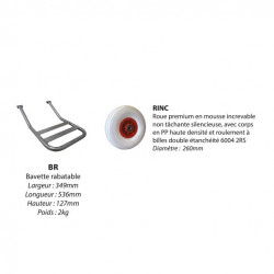 Stockman Diable acier DVPO-RINC-BR 250kg roues increvables bavette rabattable Kobleo