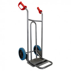 Stockman Diable DVPO-RSB-BR 250kg roues caoutchouc bleu bavette rabattable Kobleo Stockman Diable DVPO-RSB-BR 250kg roues caoutchouc bleu bavette rabattable Kobleo