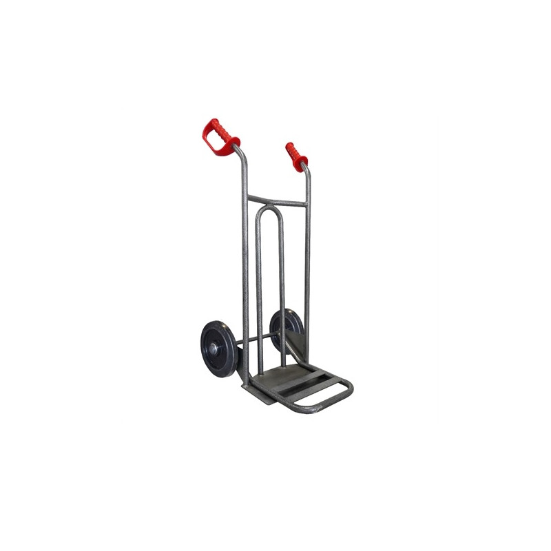 Stockman Diable DVPO-RSN-BR 250kg roues caoutchouc noir bavette rabattable Kobleo Stockman Diable DVPO-RSN-BR 250kg roues caoutchouc noir bavette rabattable Kobleo