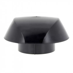 Nicoll Chapeau ventilation Nicoll VVS16A sans moustiquaire D160mm anthracite Kobleo