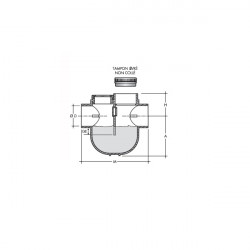 Nicoll Siphon disconnecteur Nicoll YDT monobloc D100mm FF à coller Kobleo