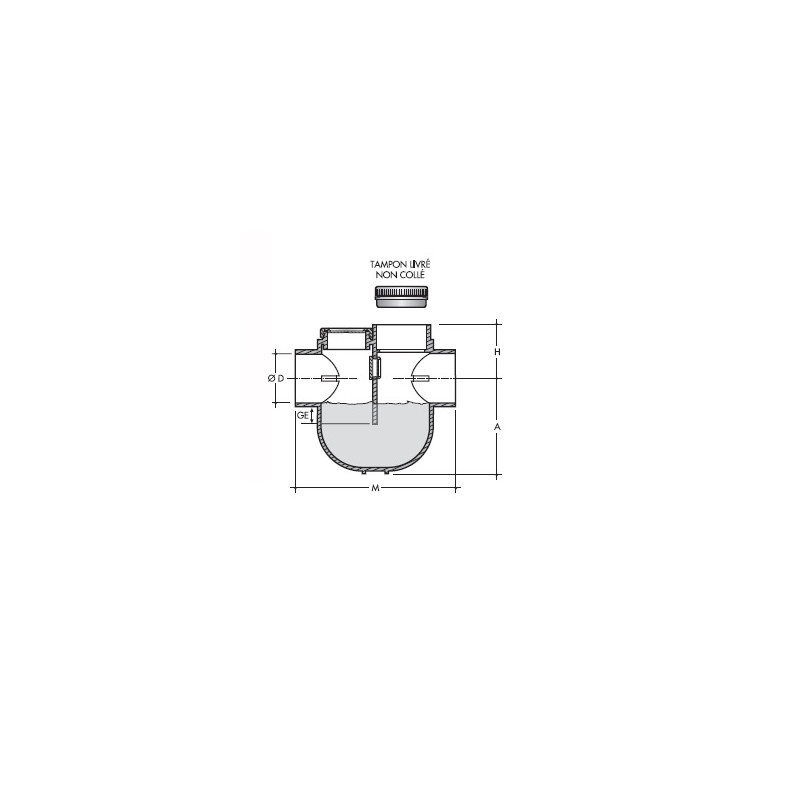 Nicoll Siphon disconnecteur Nicoll YDT monobloc D100mm FF à coller Kobleo Nicoll Siphon disconnecteur Nicoll YDT monobloc D100mm FF à coller Kobleo